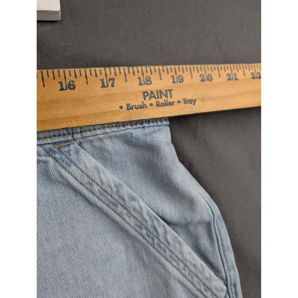 Lucky Brand Womens Wide Leg Crop Drawstring Jeans Light Wash Raw Hem XL - Picture 3 of 9